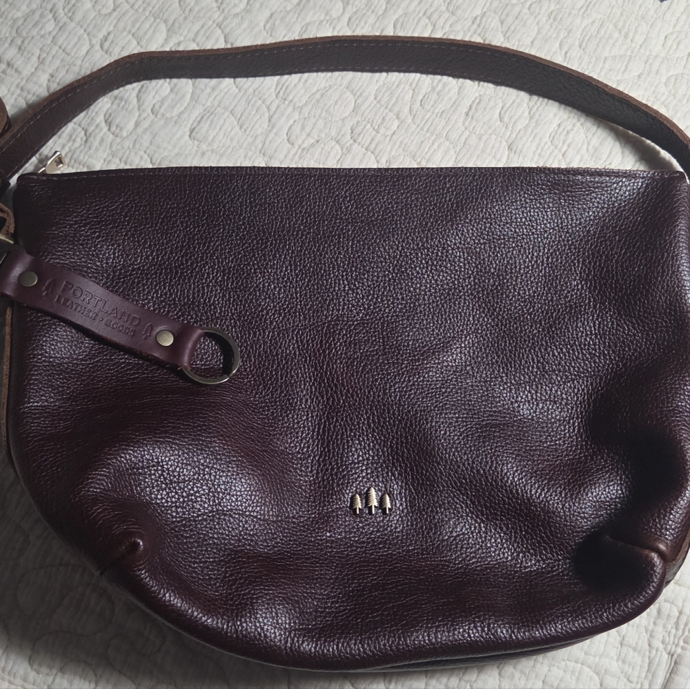 Portland Leather Mahogany Pebbled Leather Tote Bag